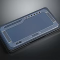 Dark Tech Device With Metal Frame Touch Surface Buttons And Ports