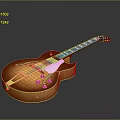 Classic Brown Sunburst Electric Guitar With Wooden Body And Inlaid Fingerboard
