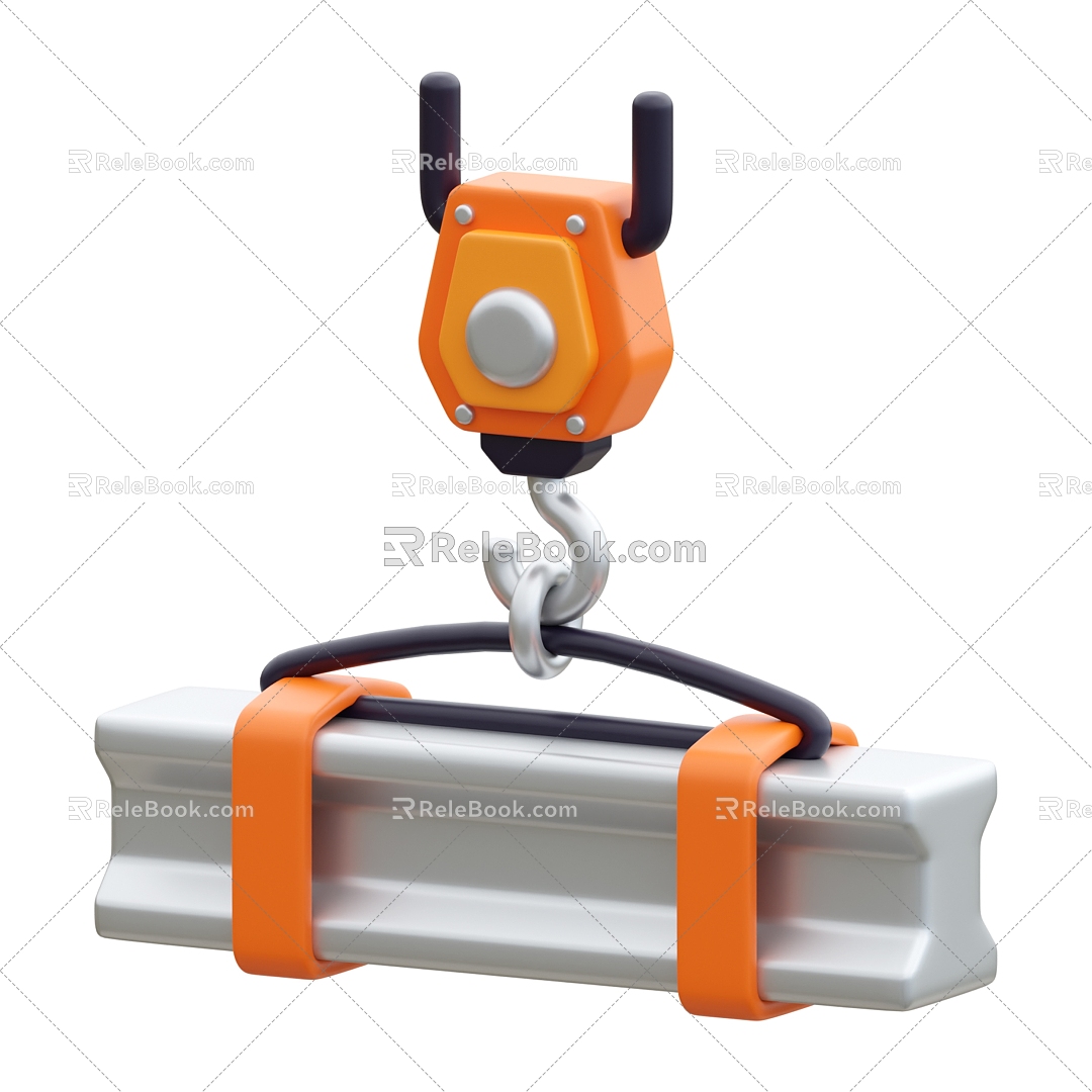 Crane Cartoon Crane 3d model