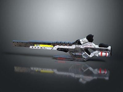 rifle semi-automatic rifle combat rifle battle rifle carbine war rifle attack rifle 3d model