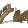 Various Modern Staircase Designs With Wooden Steps And Unique Structures
