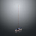 Durable Broom With Wooden Handle And Stiff Bristles For Home Floor Cleaning
