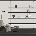 Modern Bookshelf 3d model