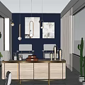 Meiji Modern Beauty Hair Salon Interior With Reception Desk Green Plants And Hanging Lights