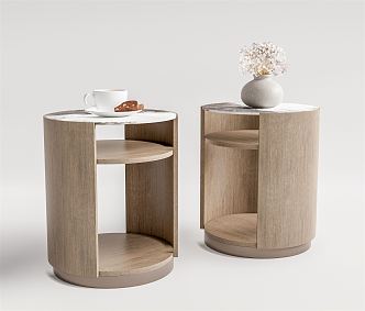 Nordic Side Bedside Cabinet 3d model