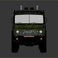 Military Green Camouflage Tank With Roof Structure And Body Emblem