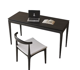 Modern Desk Chair Desk Book Chair 3d model