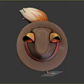 Cute Orange Cat Game Movie Character Wearing Hat With Cigar And Sleepy Eyes In Jacket