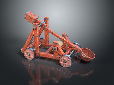 Pinball car crossbow gun crossbow car crossbow catapult machine 3d model