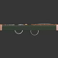 Open Weapon Equipment Case In Green Copper With Various Tools Dials And Buttons 3d model