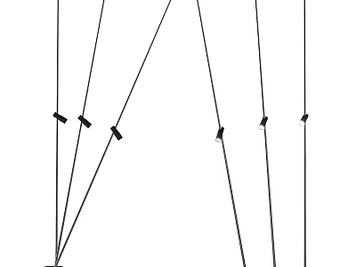 Minimalist Table Lamp With Multiple Slim Metal Arms And Modern Design For Home 3d model