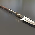 Gun pike halberd war halberd spear war spear ge game weapon cold weapon long handle weapon simple model low model low face several times era weapon 3d model