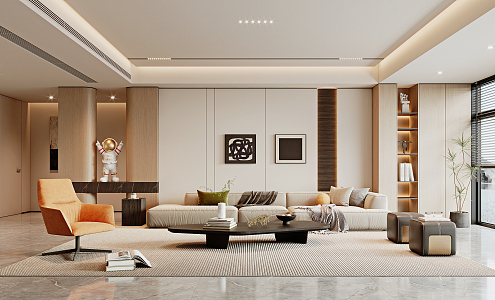 modern living room 3d model