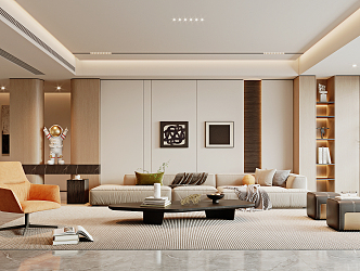 modern living room 3d model