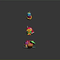 Colorful Assorted Food Collection With Fruits Sweets And Desserts Like Strawberry Banana And Cake