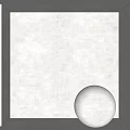Round Sculpture in Minimalist Modern Style with Light-Colored Wall and Recessed Lighting