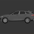 Silver Jaguar SUV With Modern Sleek Body And Alloy Wheels Design