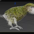 Green And Brown Feathered Flighted Parrot In Outdoor Nature Scene