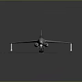 Military Airplane Model On Gray Runway With Yellow Lines And Cross Markings