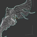Organic Biomechanical Weapon With Glowing Green Spots And Bone Like Structure