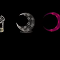 Garden Ornaments Featuring Heeled Shoe Shape Star Moon Pink Moon And Magic Wand Designs