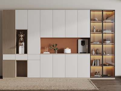 Modern bookcase cabinet model