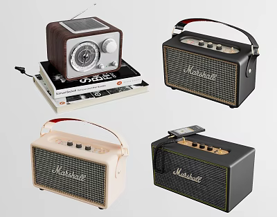 Retro radio radio speaker speaker 3d model Retro radio radio speaker speaker 3d model