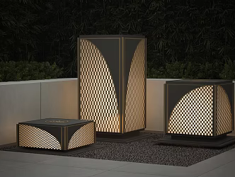 Modern garden lamp outdoor lamp landscape lamp combination lawn lamp camping lamp floor lamp 3d model