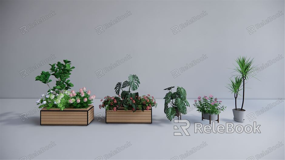 Modern flowerbed flowerbed flowerbox flowerpot model