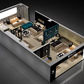 Bedroom Furniture Showroom Interior With Multiple Bed Sets And Rugs