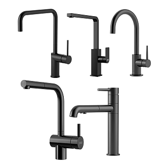 Modern stainless steel faucet 3d model