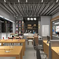 China Telecom Digital Store Featuring 5G Services Cloud Coffee Area And Electronic Devices 3d model