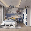 Stylish Modern Nautical Adventure Themed Boys Bedroom With Fun Play And Comfortable Study Area