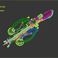 Modern Crossbow Weapon With Mechanical Parts Scope And Metallic Structure 3d model