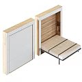 Modern Wall Mounted Foldable Bed Design With Wooden Frame And Mattress