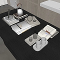 Modern Table Ornaments Table Lamp Mortar Books Wine Ware 3d model