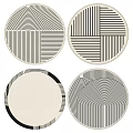 Round carpet stripes 3d model