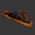 Traditional Wooden Hand Plane With Metal Components And Ergonomic Handle