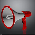 Red And White Portable Electronic Handheld Megaphone For Voice Amplification