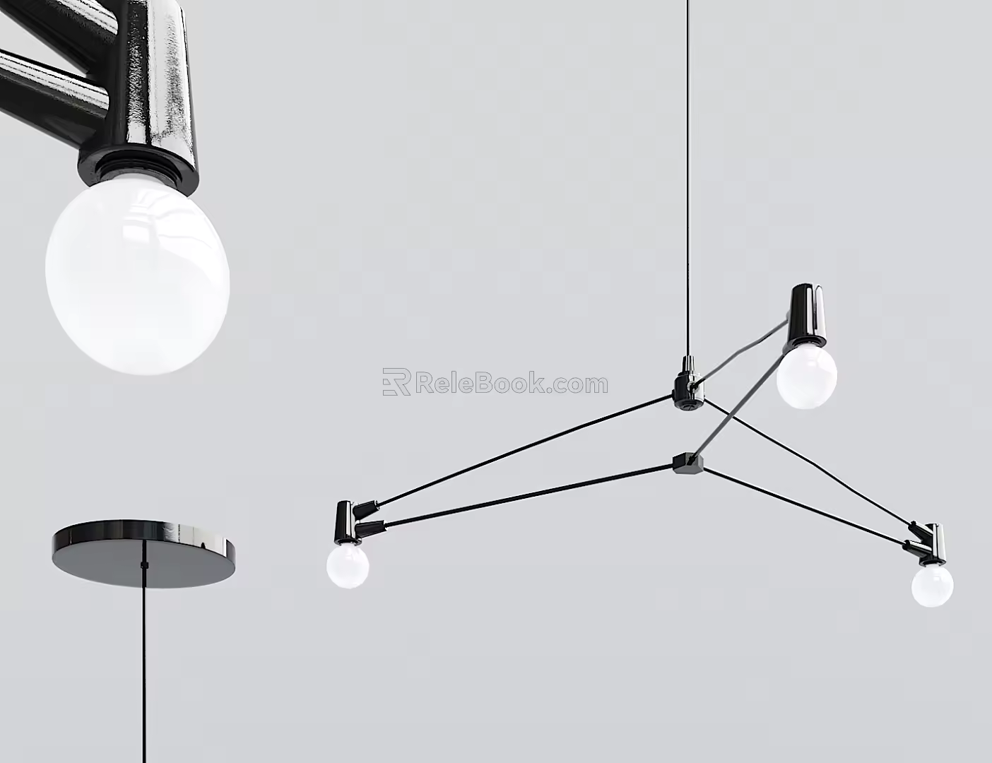 Modern chandelier multi-head chandelier 3d model