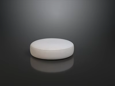 Modern White Round Upholstered Sofa And Coffee Table Combination With Sleek Design 3d model