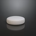 Modern White Round Upholstered Sofa And Coffee Table Combination With Sleek Design