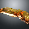 Natural Garden Landscape Design With Lush Greenery Orange Rocks And Winding Path