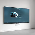 Smart TV Wall Mounted In Modern Living Room With Streaming Interface