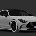 White Mercedes Sports Car With Modern Sleek Exterior Black Roof And Alloy Wheels