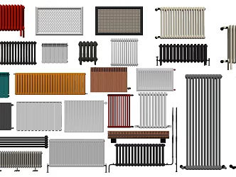 Modern heating pipe radiator 3d model