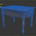Traditional Wooden Table With Ornate Carved Drawer And Turned Legs Classic Design