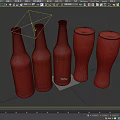 Various Labeled Beer Bottles And Glasses Filled With Beer On White Background