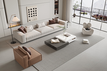 Modern Sofa Coffee Table Combination Sofa Coffee Table 3d model