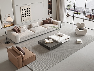 Modern Sofa Coffee Table Combination Sofa Coffee Table 3d model